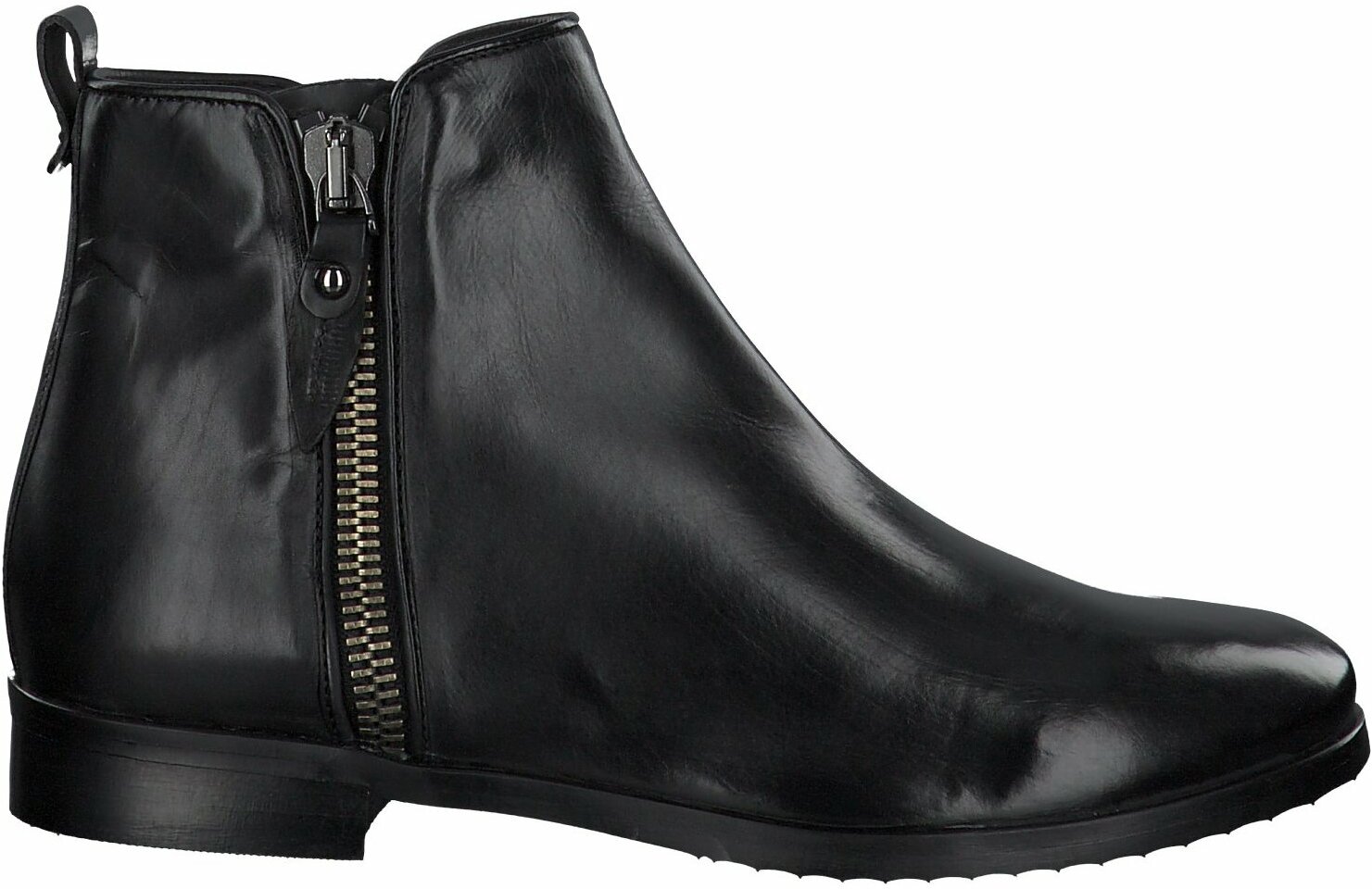 Maripe Flache Stiefeletten Fur Damen In Schwarz Stiefeletten Fur Damen Schwarz Leder Damenschuhe Stiefeletten