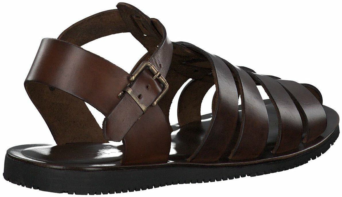 Bruce Brown Herren Sandalen Aus Leder In Dunkelbraun Sandalen Fur Herren Braun Leder Herrenschuhe Sandalen