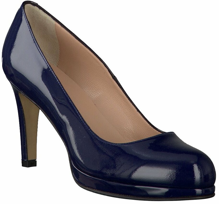 Konstantin Starke Damen Pumps Mit Plateau In Blau Pumps 5638 Blau Leder Damenschuhe Pumps