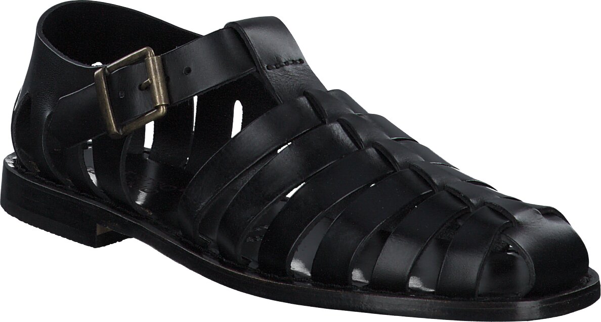 Leder Sandalen in Schwarz Leder Sandalen in Schwarz
